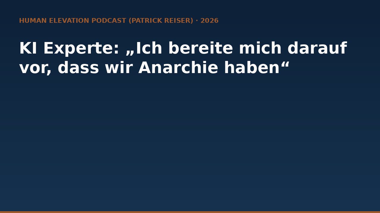 Fabian Westerheide: Human Elevation Podcast mit Patrick Reiser