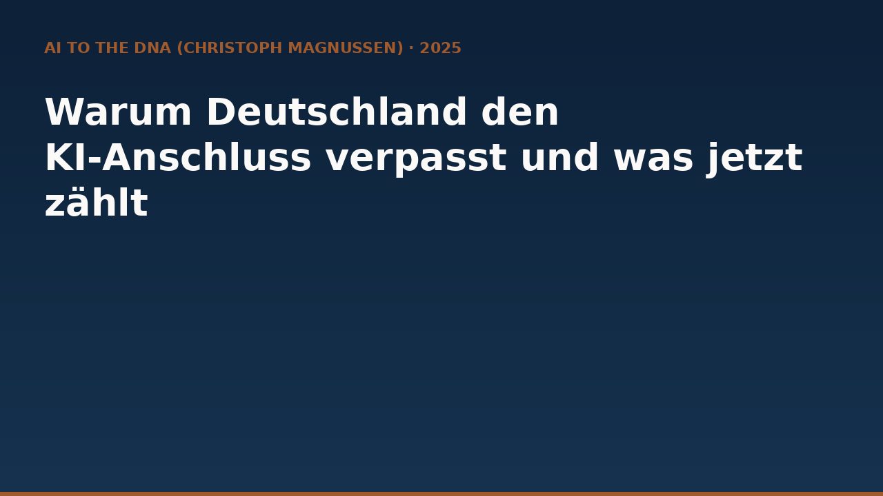 Fabian Westerheide: AI to the DNA mit Christoph Magnussen