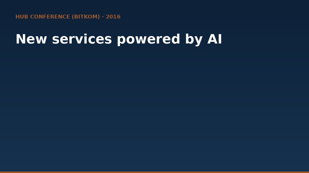 Fabian Westerheide: New services powered by AI
